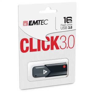 Backup, save, or share files even when you're on-the-go with the Emtec Click B100 16GB USB 3.0 Flash Drive. Compatible with USB 3.0 ports